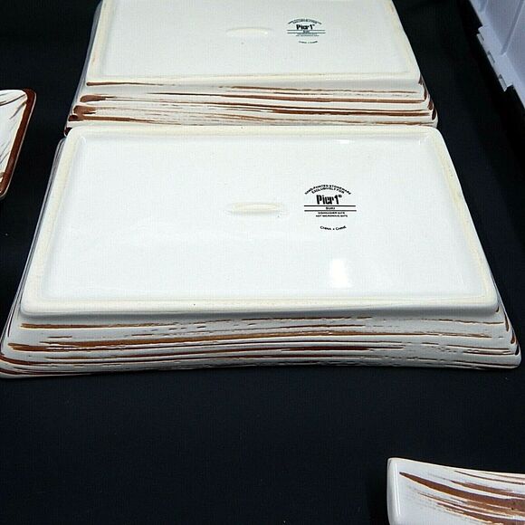 Pier 1 Suki Sushi Serving Set for 2 Plates Trays Dipping Bowls Chopstick Rests - Picture 7 of 9